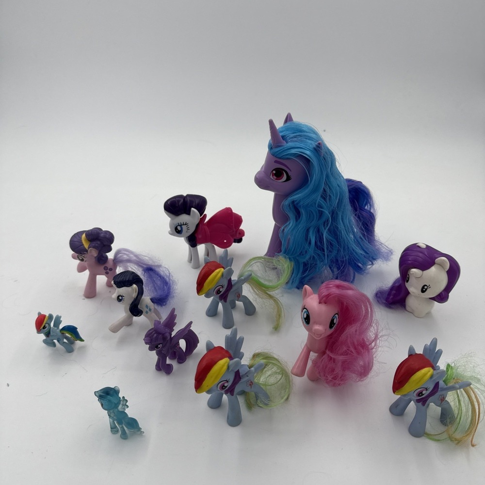Had to My Little Pony 12 Piece Toy Lot Rainbow Dash Pinkie Pie Izzy Moonbow